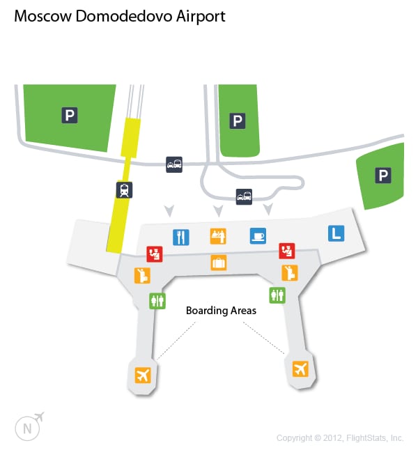 Map of Domodedovo airport & terminal (DME)